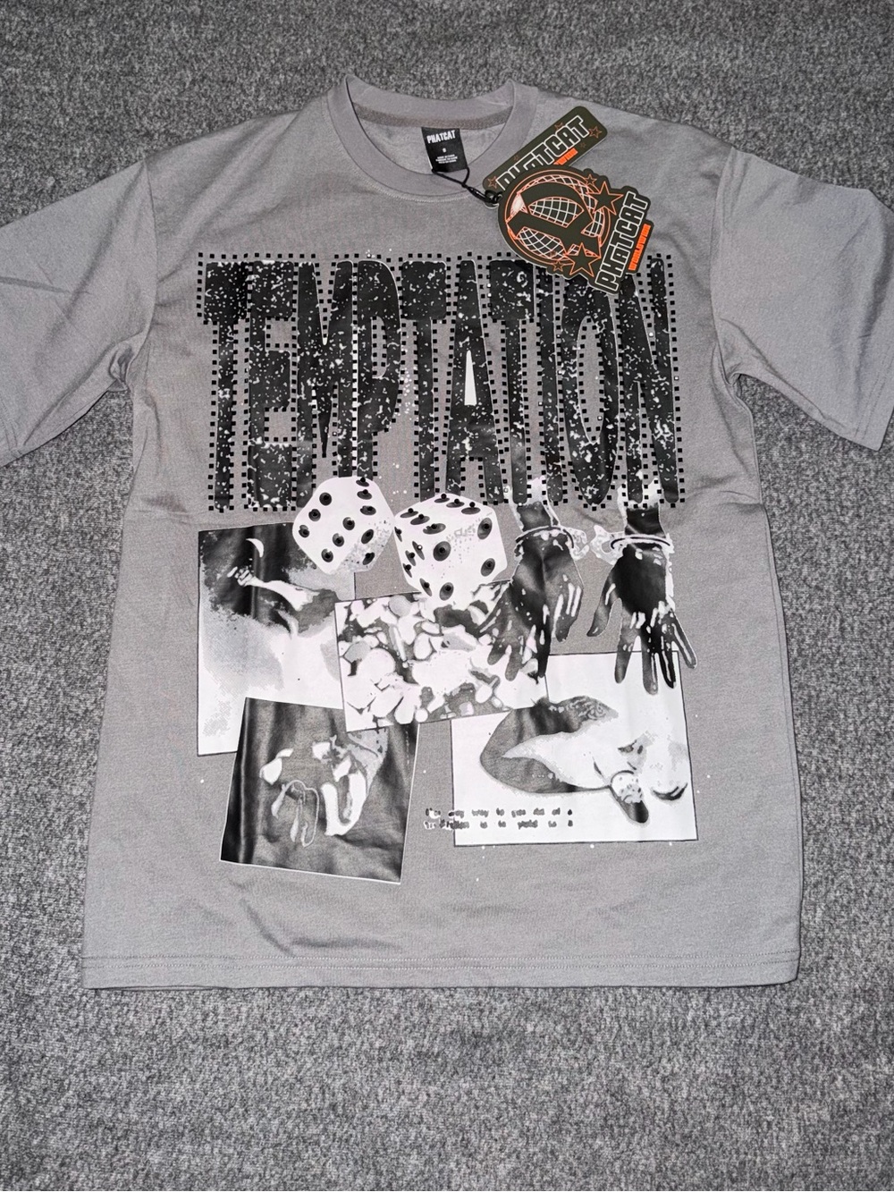 Pleaser Men's Gray 'Temptation' Graphic Short Sleeve Tee